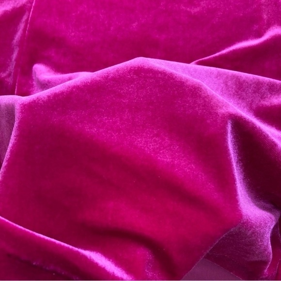 Eloquii Hot Pink Velvet Cowl Back Maxi with Black Tie Belt - Picture 15 of 16